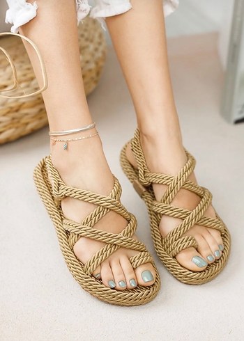 Hasır Kadın Sandalet - Görsel 2