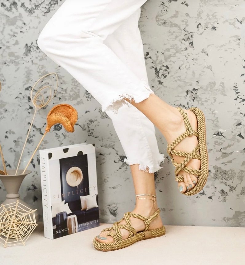 Hasır Kadın Sandalet - Görsel 3