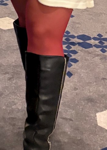 Siyah  Fermuarlı Çizme - Görsel 4