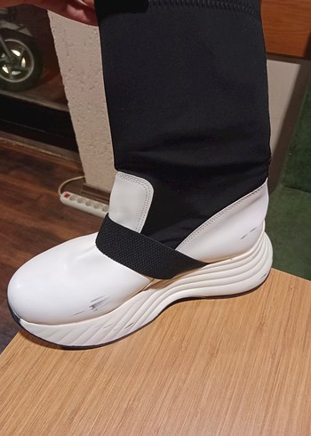 Beyaz Platform Topuklu Kadın Bot - Görsel 4