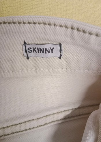 Düğmeli Beyaz Erkek Kot Pantolon - Görsel 7