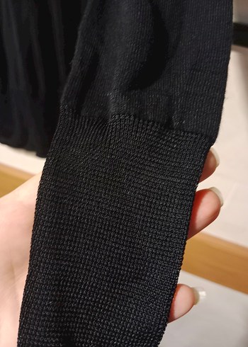 Mango siyah transparan triko - Görsel 4