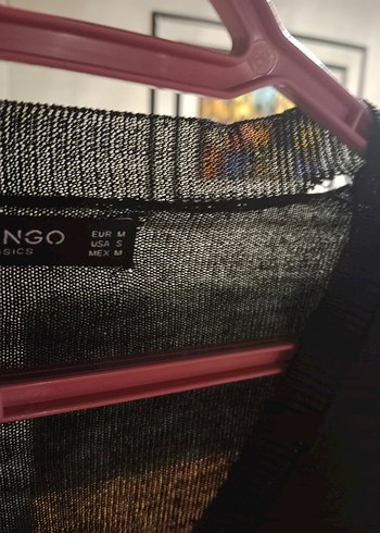 Mango siyah transparan triko - Görsel 2