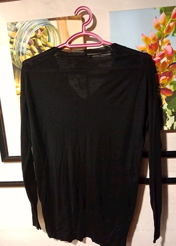 Mango siyah transparan triko - Görsel 5