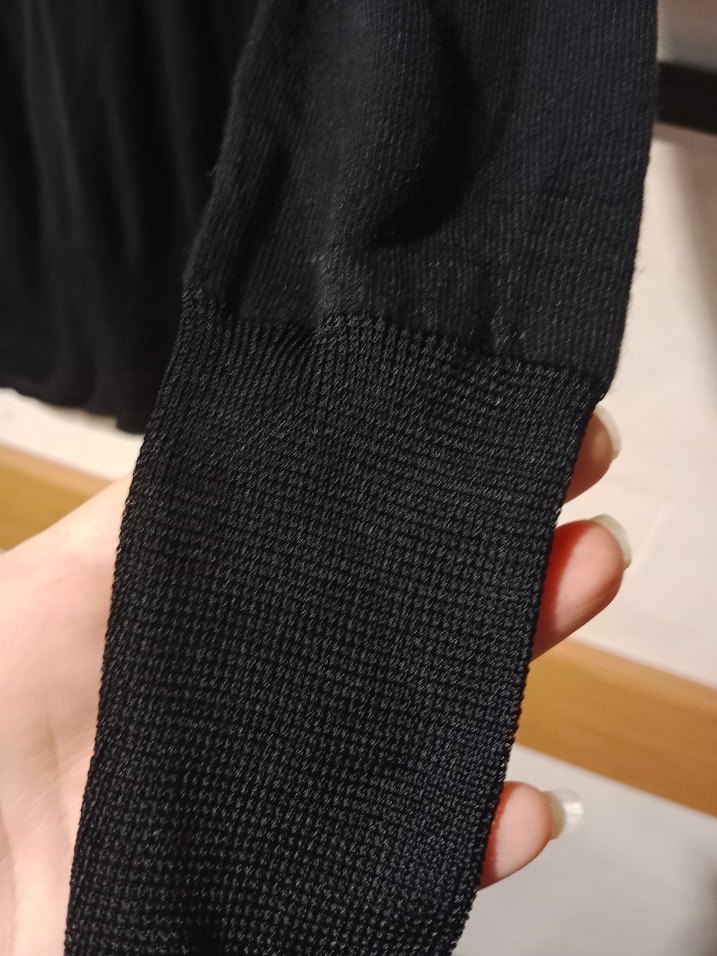 Mango siyah transparan triko - Görsel 4