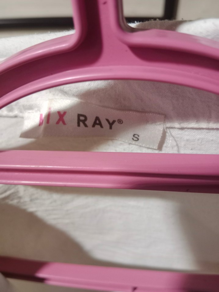 Düğmeli Beyaz Keten yarim kol Gömlek - Görsel 4