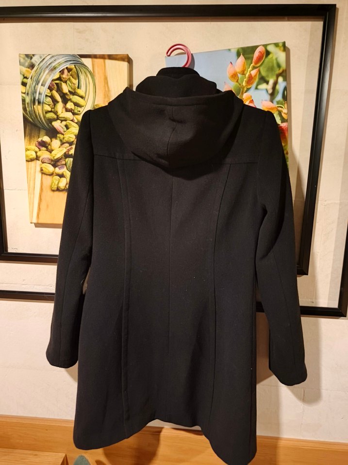 Siyah Kapüşonlu KAŞE Kaban - Görsel 2