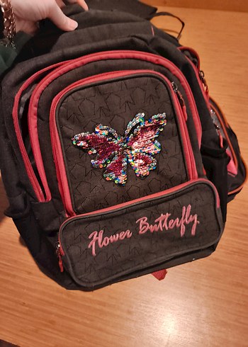 Kız Çocuk Kahverengi Kelebek Sırt Çantası - Görsel 2