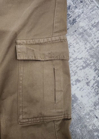Kadın Kahverengi kargo pantolon - Görsel 5