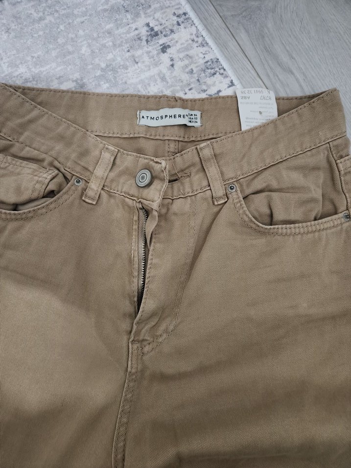 Kadın Kahverengi kargo pantolon - Görsel 3
