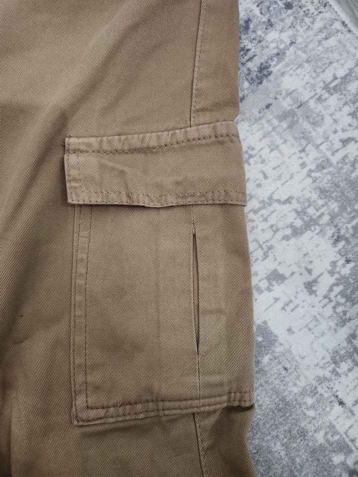 Kadın Kahverengi kargo pantolon - Görsel 5