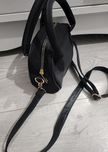 Siyah Deri Kadın Omuz Çantası - Görsel 2