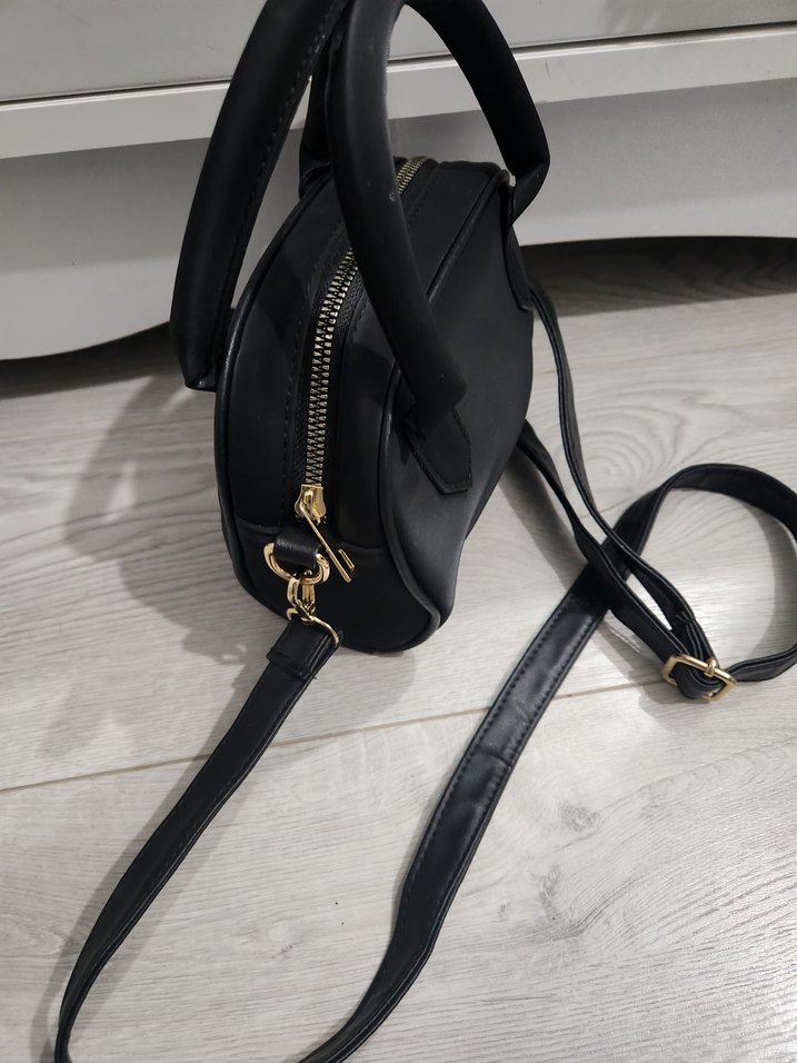 Siyah Deri Kadın Omuz Çantası - Görsel 2