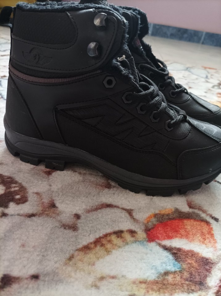 Siyah Bağcıklı Erkek Street Style Bot - Görsel 2