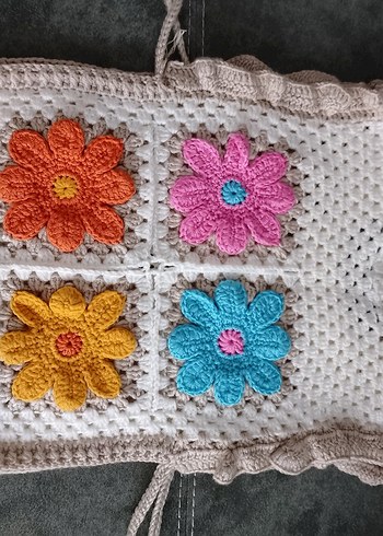 Kız çocuk papatya süveter - Görsel 5