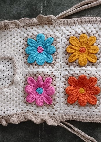 Kız çocuk papatya süveter - Görsel 3