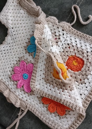 Kız çocuk papatya süveter - Görsel 6