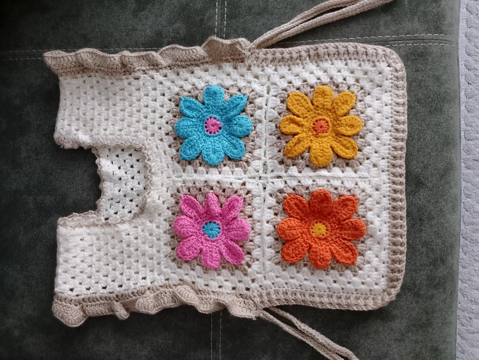 Kız çocuk papatya süveter - Görsel 3