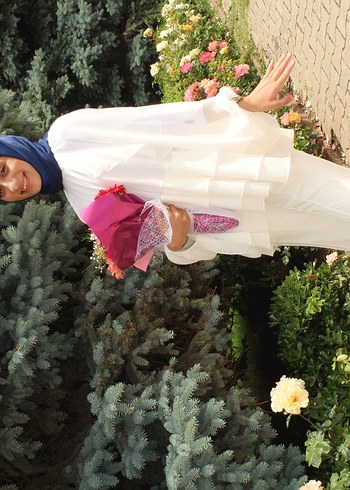 Pamuklu Beyaz Bohem Tulum .markası touche - Görsel 7