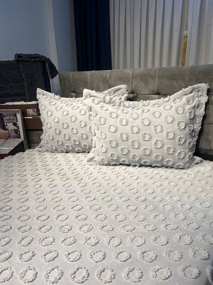 İsabella 3 Parça Çeyizlik Gelin Pike Takımı - Görsel 4