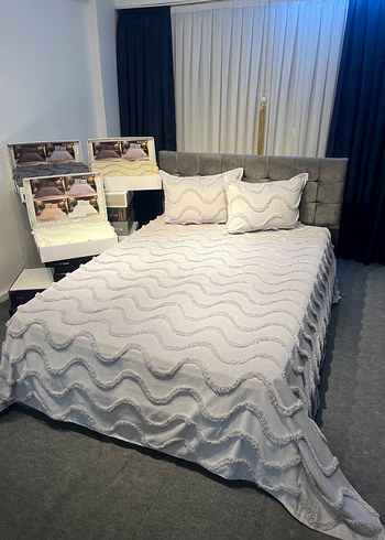 Miranda 3 Parça Çeyizlik Gelin Pike Takımı - Görsel 2