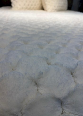 Merinos Diamond Tavşan Tüyü Kadife Battaniyeli Yatak Örtüsü - Görsel 4