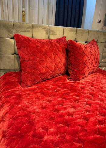 Merinos Diamond Tavşan Tüyü Kadife Battaniyeli Yatak Örtüsü - Görsel 4