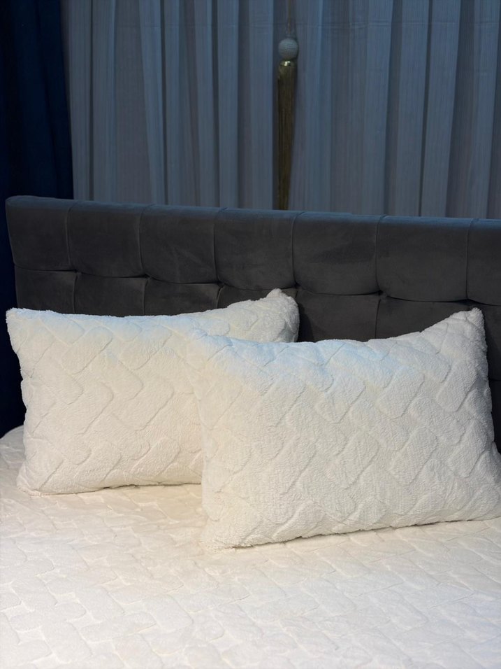 Merinos Diamond Tavşan Tüyü Kadife Battaniyeli Yatak Örtüsü - Görsel 3