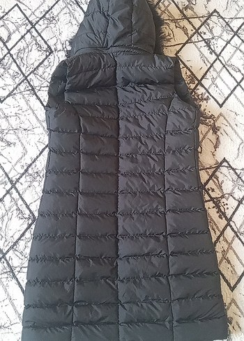 Kürk Detaylı Siyah Uzun Kadın Yelek - Görsel 3