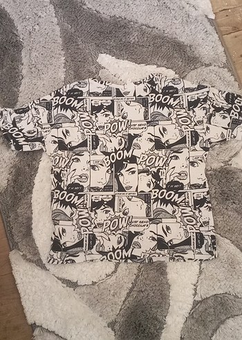 Gri Baskılı  Çocuk Tişörtü - Görsel 2