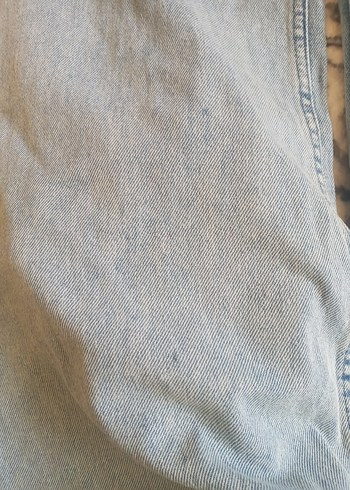 Kadın Mavi Bol Kesim Uzun Kot Pantolon - Görsel 7