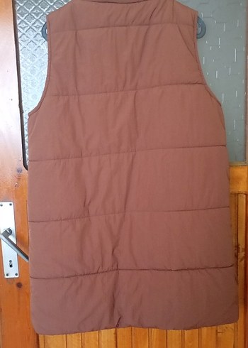 Düğmeli Kahverengi Kadın Yelek - Görsel 2