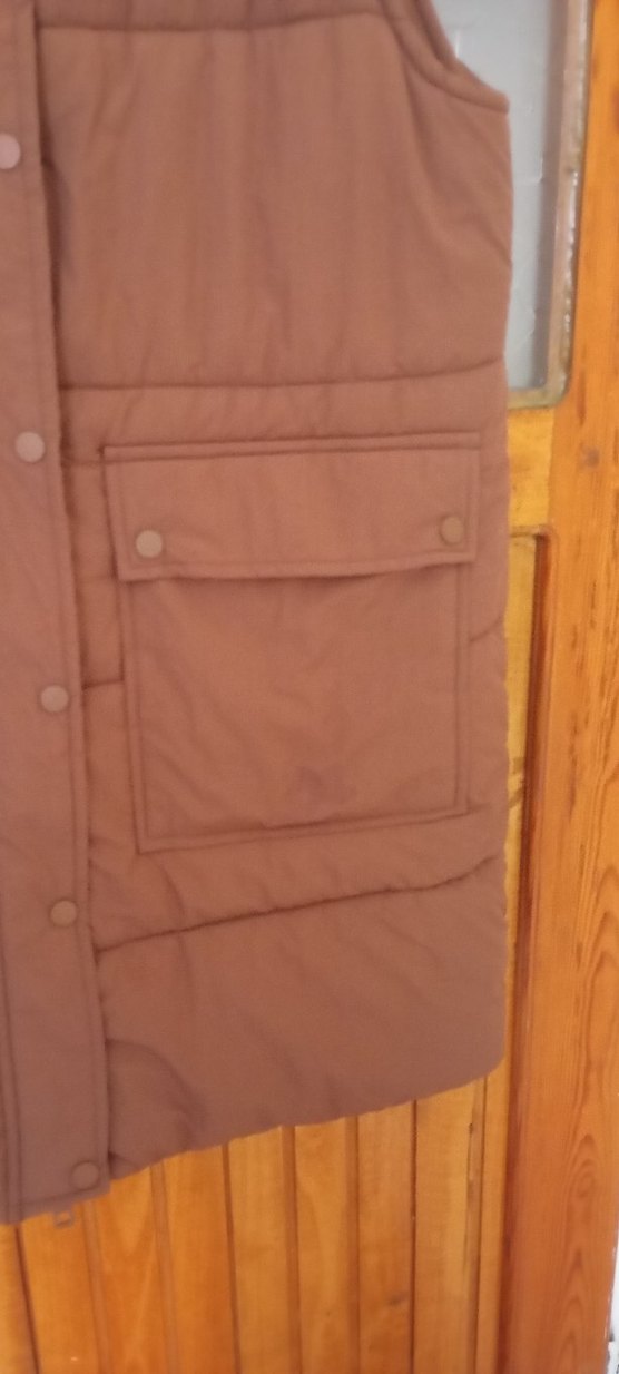 Düğmeli Kahverengi Kadın Yelek - Görsel 3