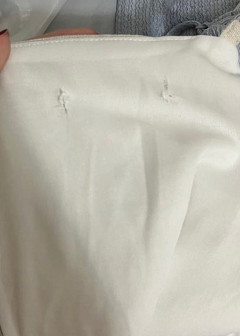 Beyaz V Yaka Keten Mini Tulum - Görsel 3