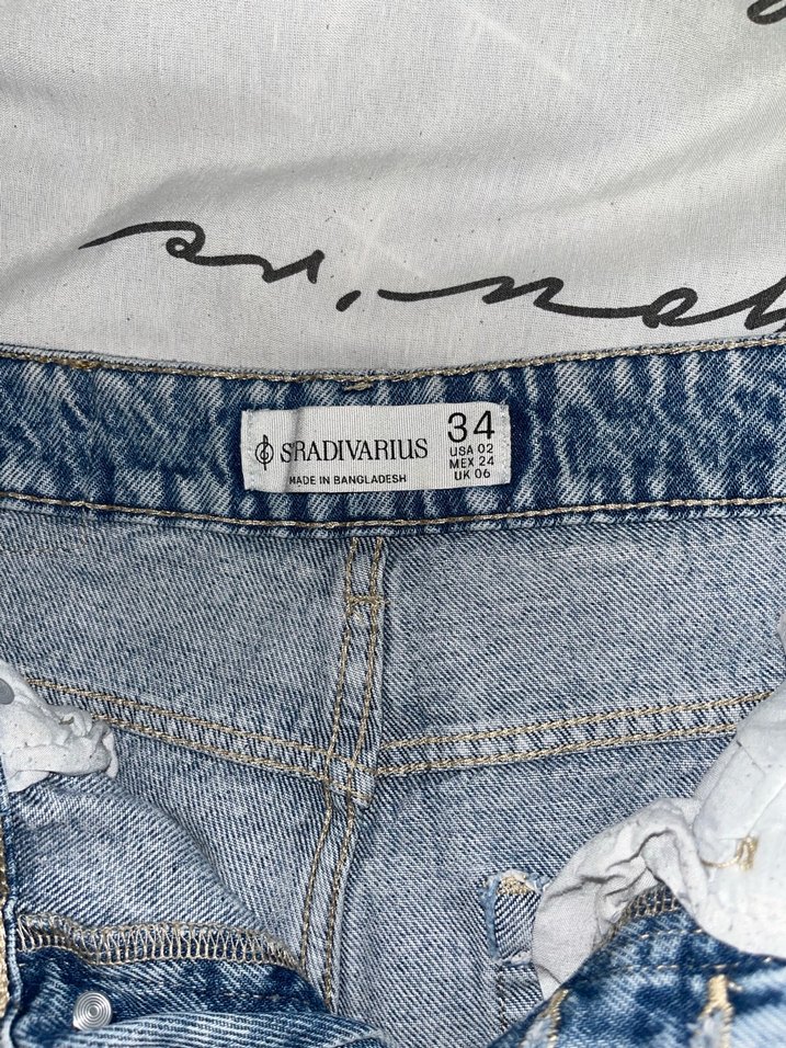 Düğmeli Düz Kesim Midi Kot Pantolon - Görsel 5