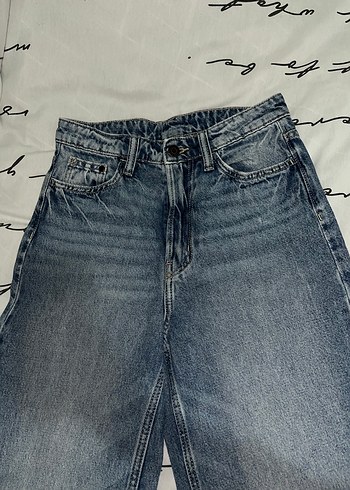 Gri Tie-Dye Desenli Kadın Denim Pantolon - Görsel 2