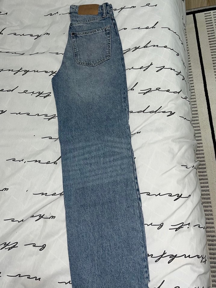 Gri Tie-Dye Desenli Kadın Denim Pantolon - Görsel 4