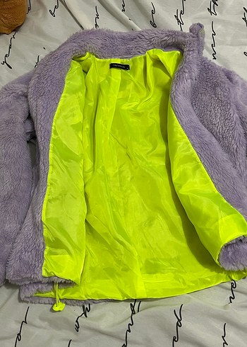 Mor Yumuşak Dokulu Fermuarlı Kadın Ceket - Görsel 4