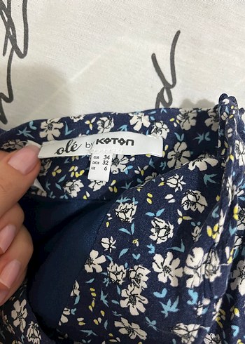 Bohem Tarz Lacivert Midi Etek - Görsel 3