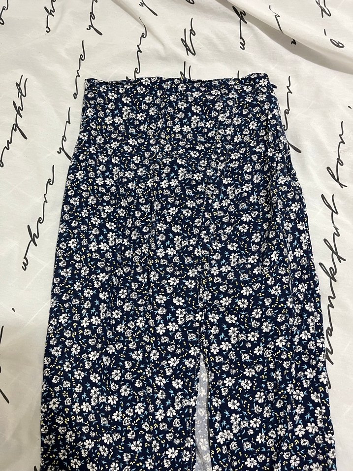 Bohem Tarz Lacivert Midi Etek - Görsel 2