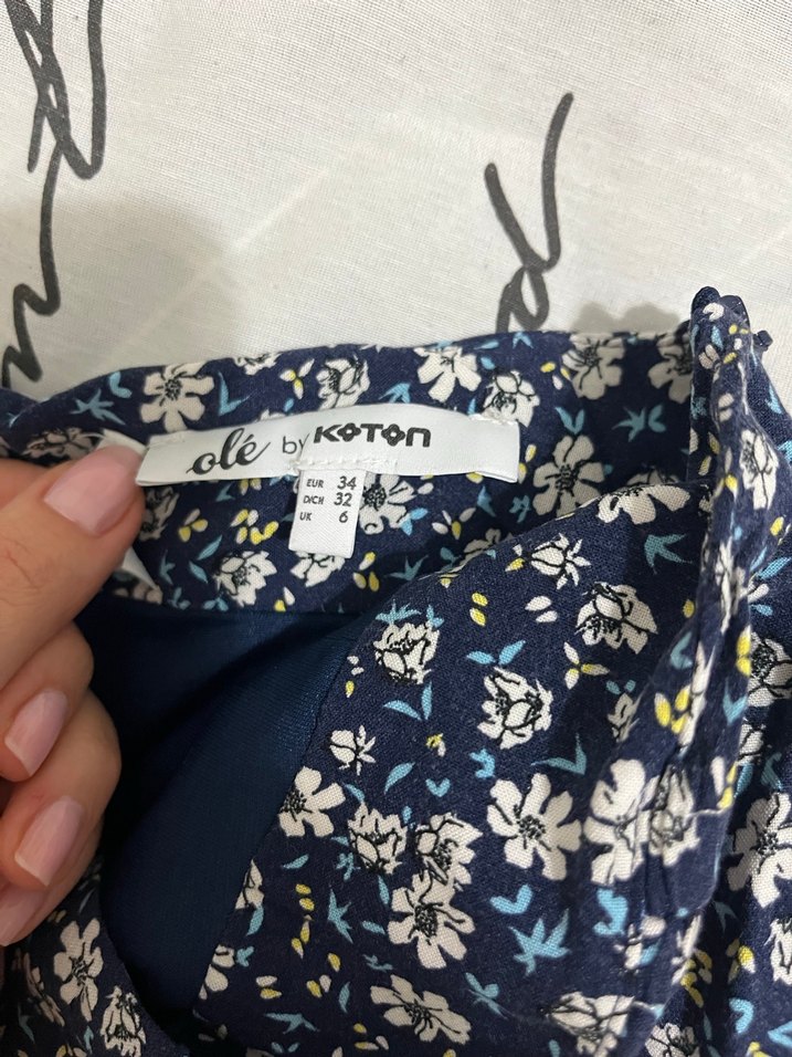 Bohem Tarz Lacivert Midi Etek - Görsel 3