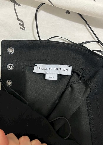 Siyah Nakışlı Straplez Uzun Elbise Boy 110 - Görsel 5