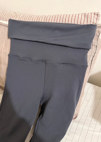 Gri Kadın Uzun İspanyol Paça Pantolon - Görsel 2
