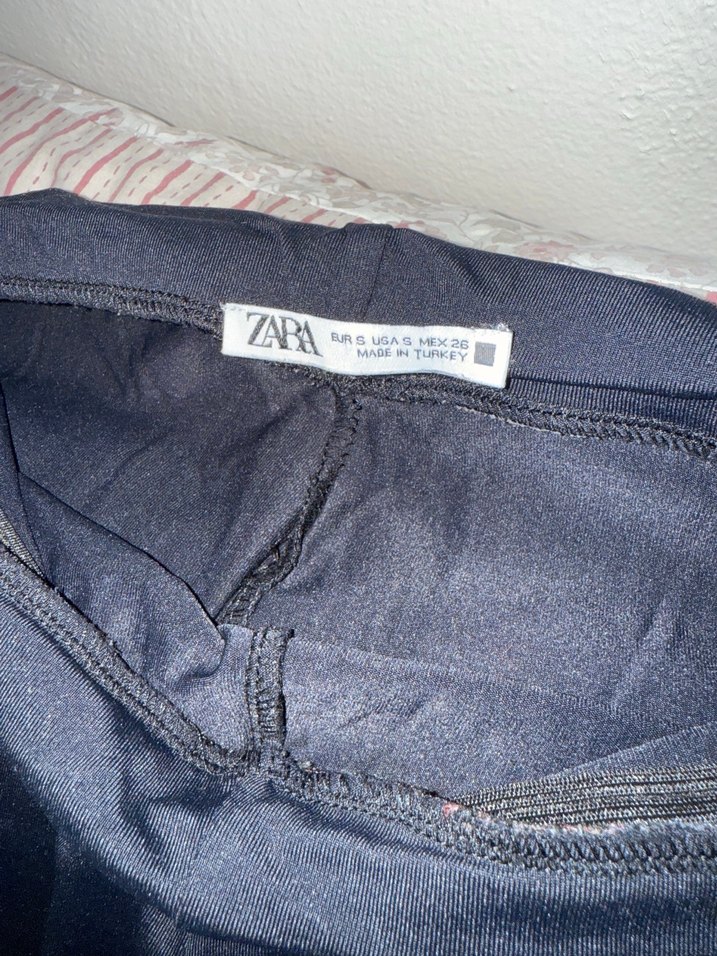 Siyah Elastik Midi Tayt - Görsel 3