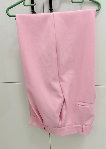 Pembe Kadın Kumaş Pantolon - Görsel 4