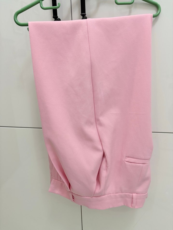 Pembe Kadın Kumaş Pantolon - Görsel 4