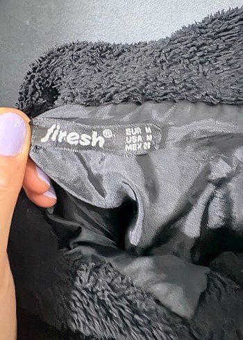 Siyah Peluş Kadın Ceket - Görsel 4