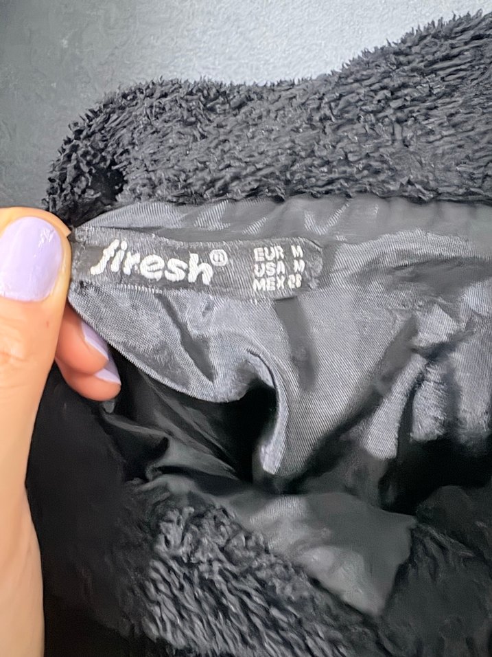 Siyah Peluş Kadın Ceket - Görsel 4