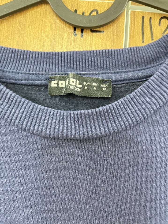 Lacivert Baskılı Oversize Kadın Sweatshirt - Görsel 2