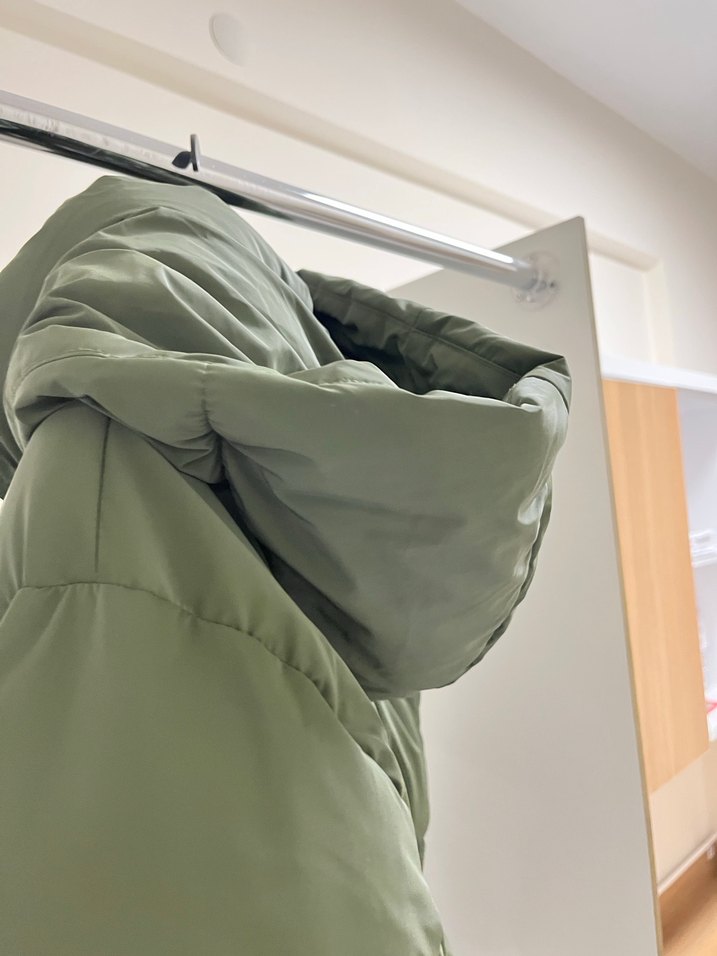 Yeşil renkKadın Midi Kışlık Fermuarlı Mont - Görsel 3